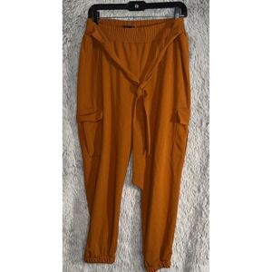 Like an Angel Cargo Pants Tie Waist Jogger Style‎ Rust Orange XL